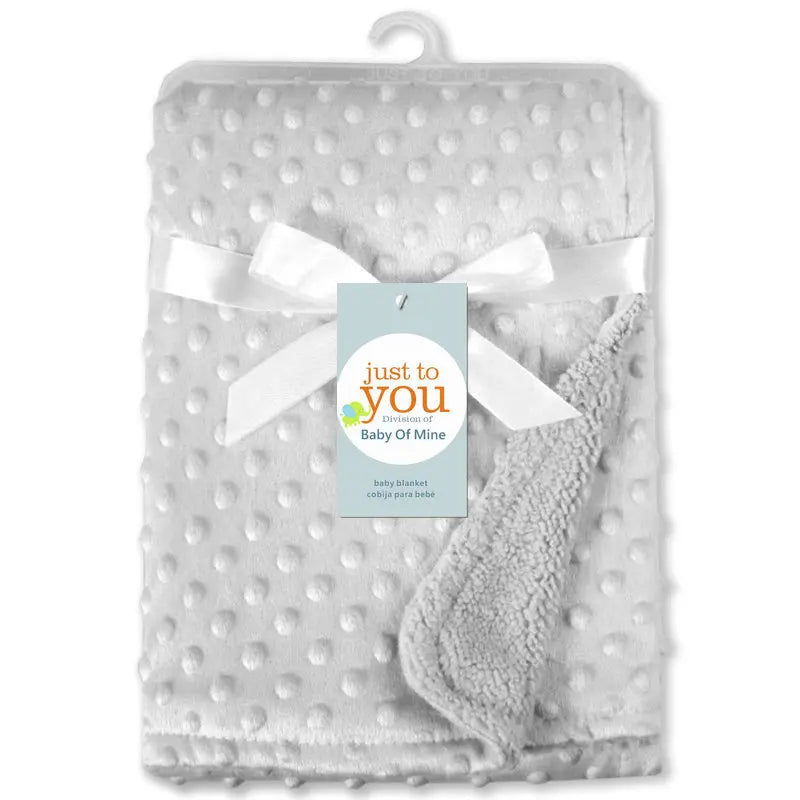 Couverture chaude à double couche pour bébé gris