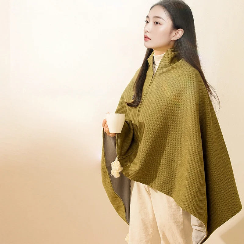 Couverture chauffante sans fil vert olive