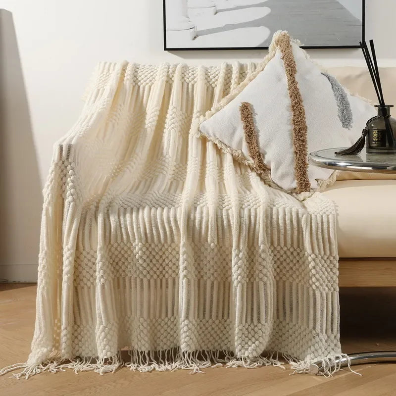 Couverture décoration beige