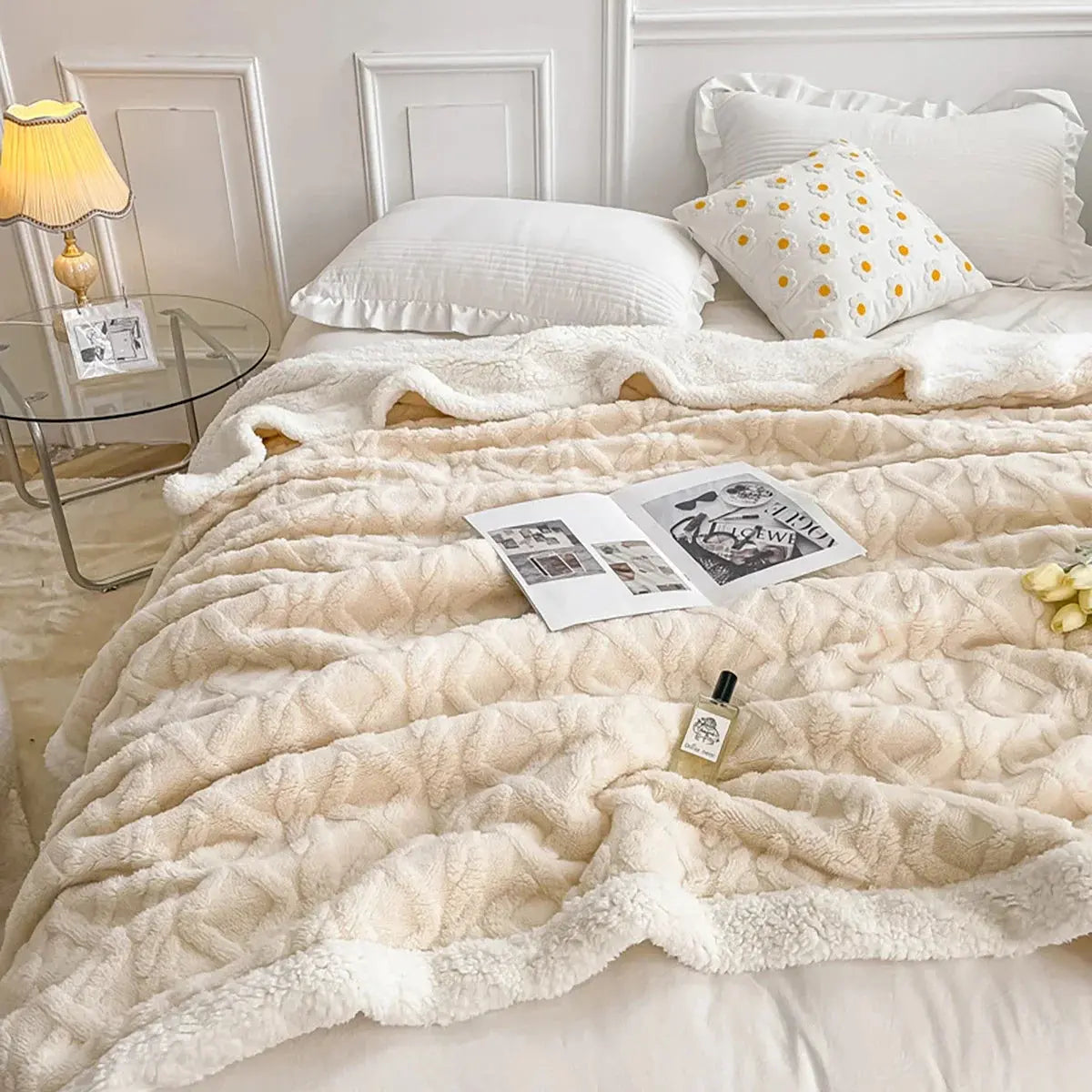 Couverture d'hiver en laine épaisse