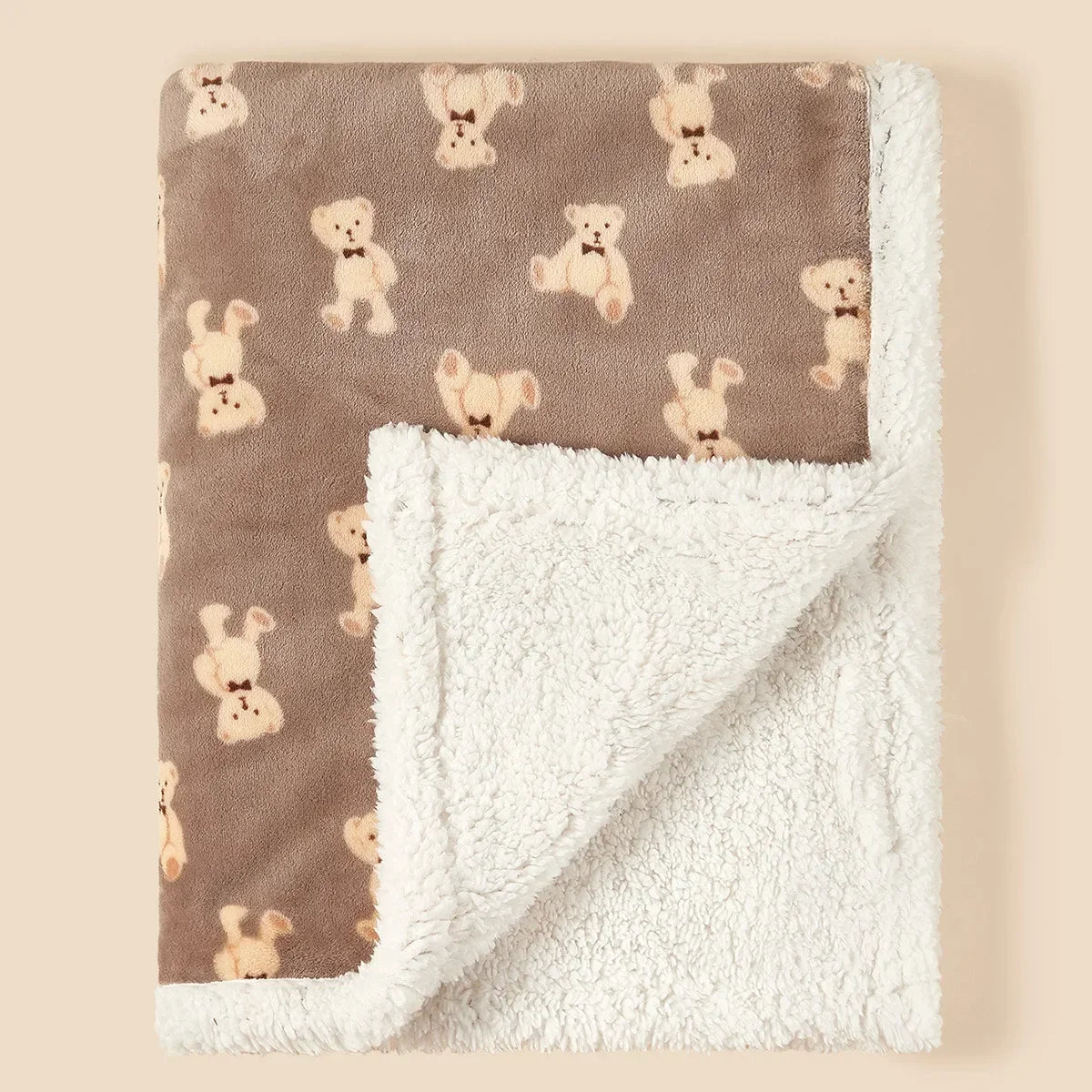 Couverture de Naissance pour Bébé en flanelle ours