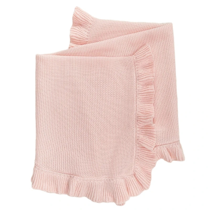 Couverture de naissance en coton rose
