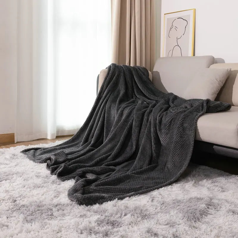 Couverture en flanelle noir