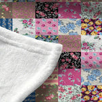 Couverture en patchwork floral - Vignette | Couvertures Cosy