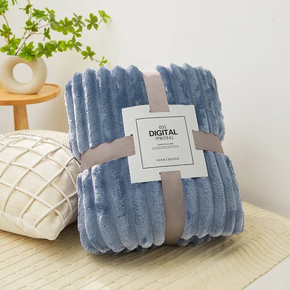 Couverture polaire bleu