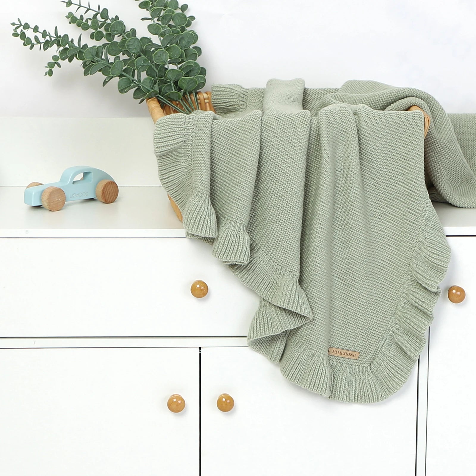 couverture porte bébé vert