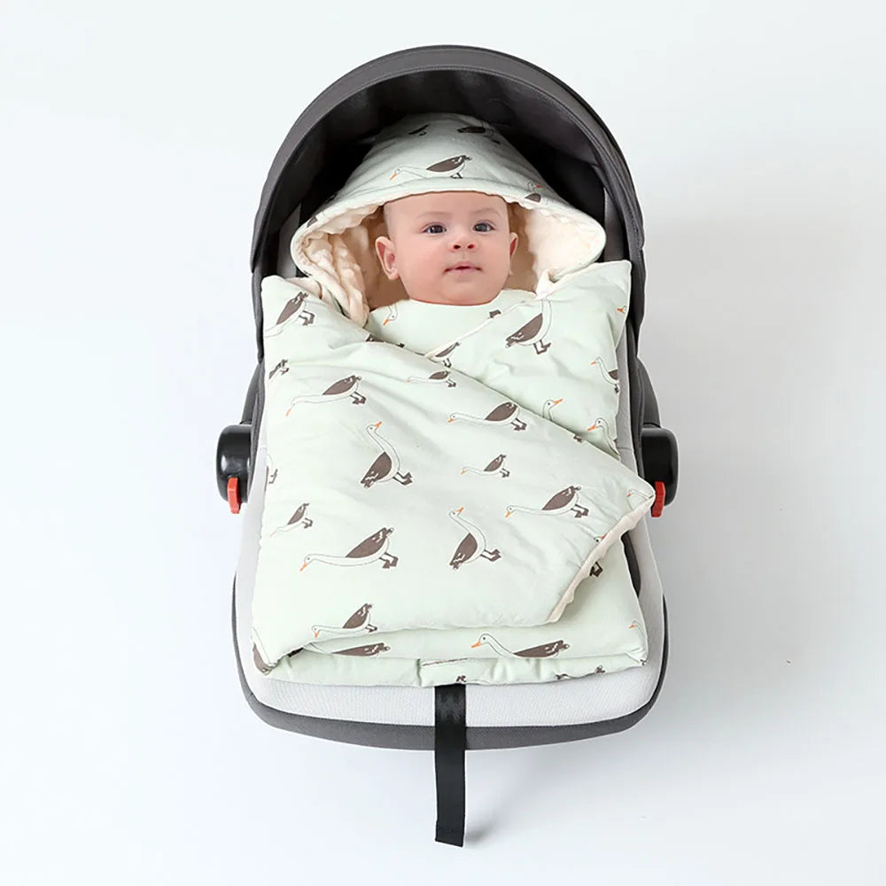 Couverture pour porte bébé vert pale