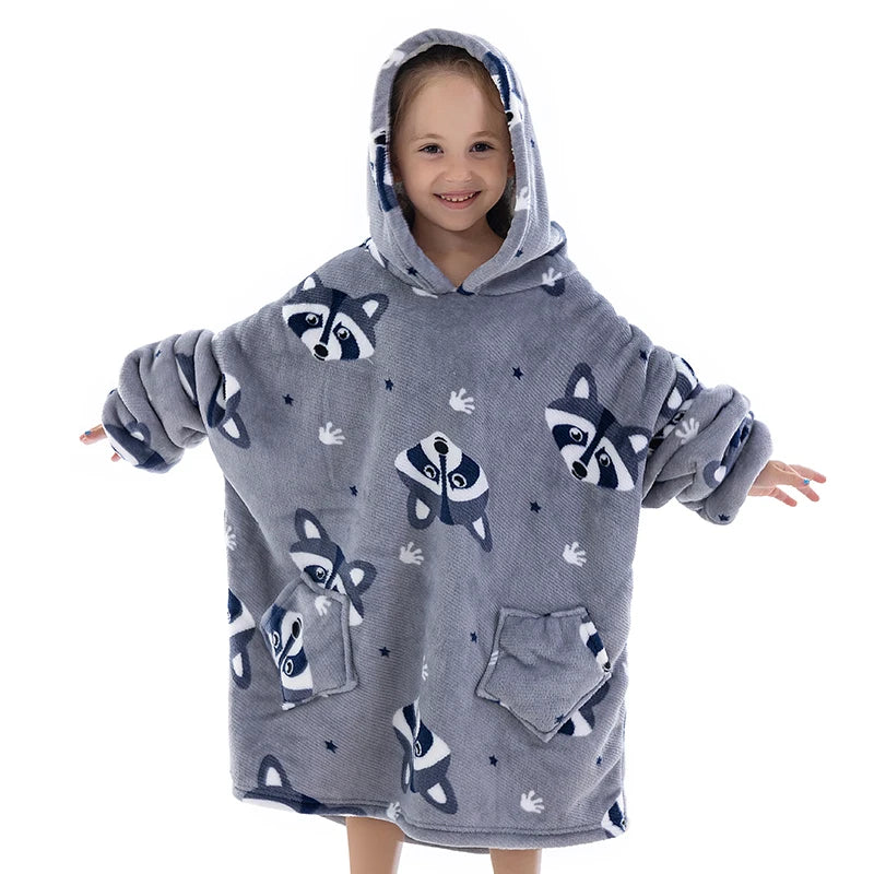 Couverture à capuche pour bébé, enfants et adultes