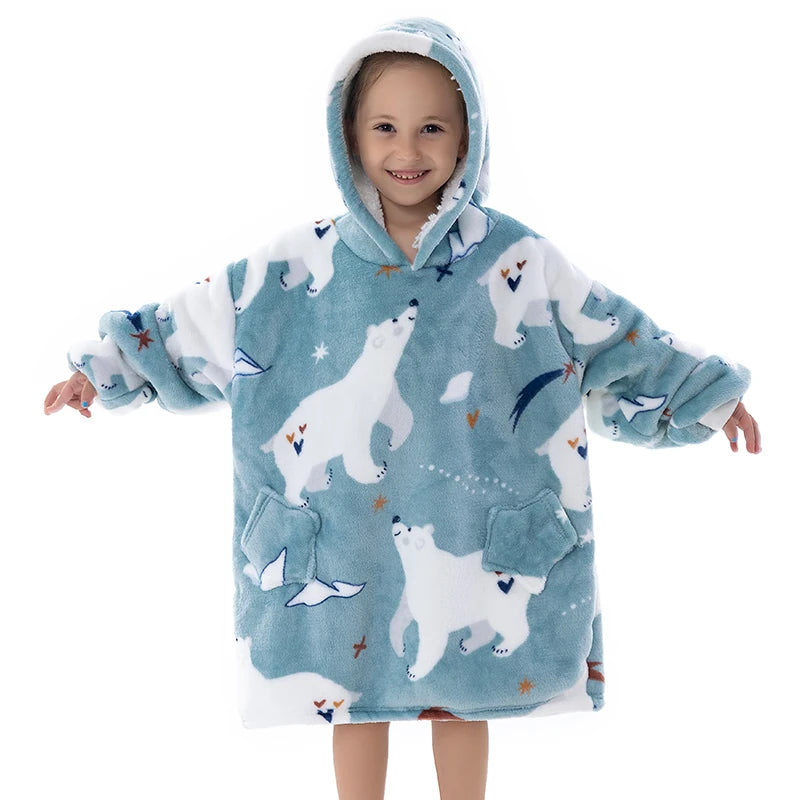 Couverture à capuche pour bébé, enfants et adultes