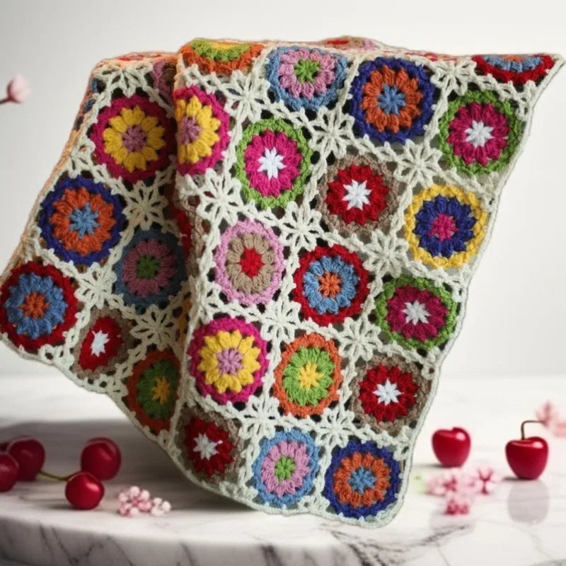 Couverture au crochet faite à la main