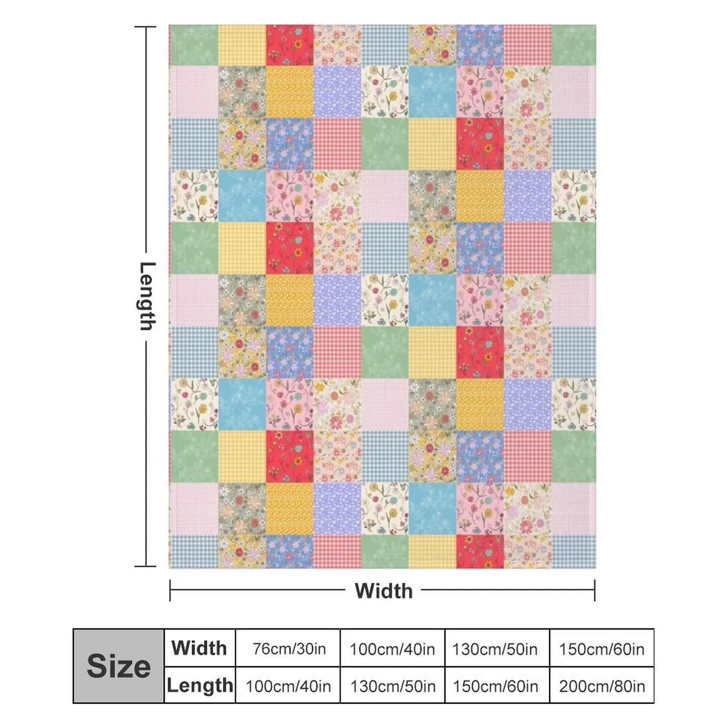 Couverture à carreaux patchwork