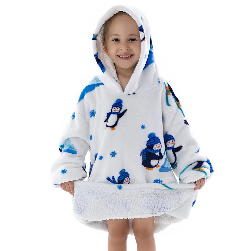 Couverture à capuche pour bébé, enfants et adultes