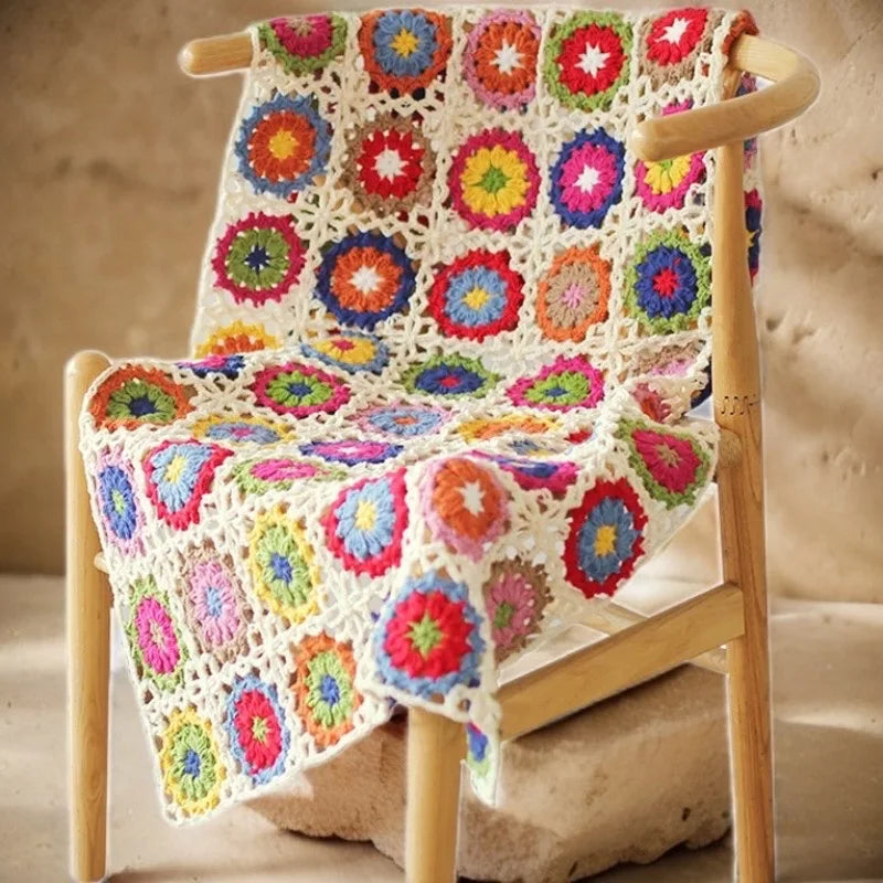 Couverture au crochet faite à la main