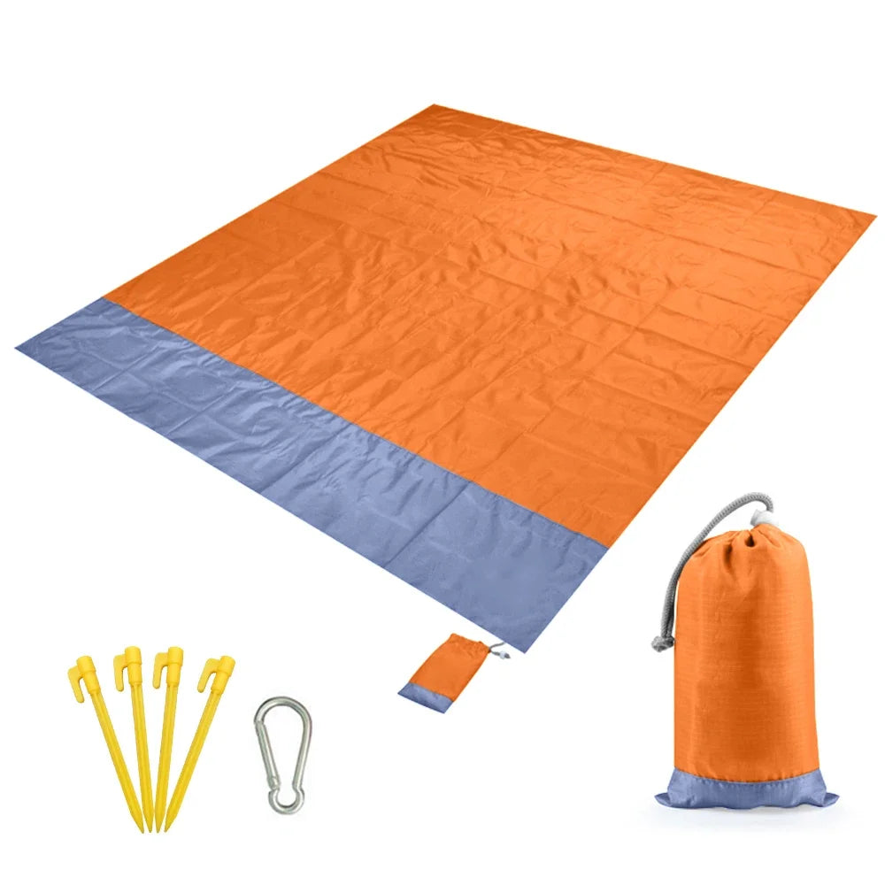 couverture de plage imperméable orange