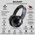 Sharp HP-60 Over-Ear Wireless Headphones with Active Noise Cancellation & 20-Hour Battery Life - Vignette | Home Cozy Nest