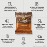 Adagio Coffee Ground - Adag Colomb Med Grd 2.5Oz - Vignette | Home Cozy Nest