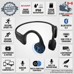 SHARP HP-BC55 Bone Conduction Audio - 32GB Submersible IP68 - Vignette | Home Cozy Nest