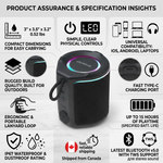 Sharp GX-BT190-BK Ultra-Portable Bluetooth Speakers – IP67 Waterproof - Vignette | Home Cozy Nest