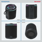 Sharp GX-BT190-BK Ultra-Portable Bluetooth Speakers – IP67 Waterproof - Vignette | Home Cozy Nest