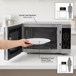 SHARP SMC1664KSC Carousel Countertop Microwave Oven – 1.6 cu. ft. 1100W Stainless Steel - Vignette | Home Cozy Nest