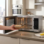 SHARP SMC1664KSC Carousel Countertop Microwave Oven – 1.6 cu. ft. 1100W Stainless Steel - Vignette | Home Cozy Nest