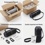 Sharp GX-BT390 Crystal Clear 60W Rugged Waterproof Bluetooth Speaker - Black - Vignette | Home Cozy Nest