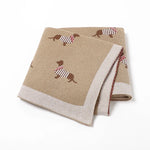 Couverture 100% coton tricotée pour bébé fille et garçon - Vignette | Couvertures Cosy
