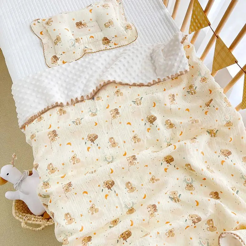 Couverture Bébé en coton à double couche Couvertures Cosy
