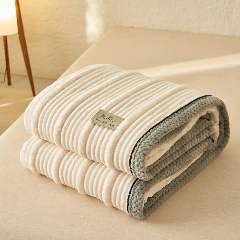 Couverture Chaude et Douce beige