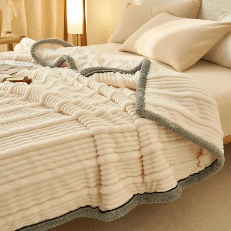 Couverture Chaude et Douce beige