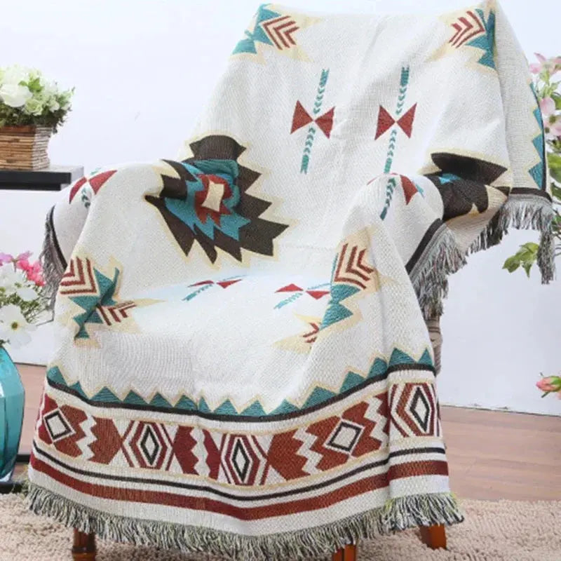 Couverture Indienne fauteuil