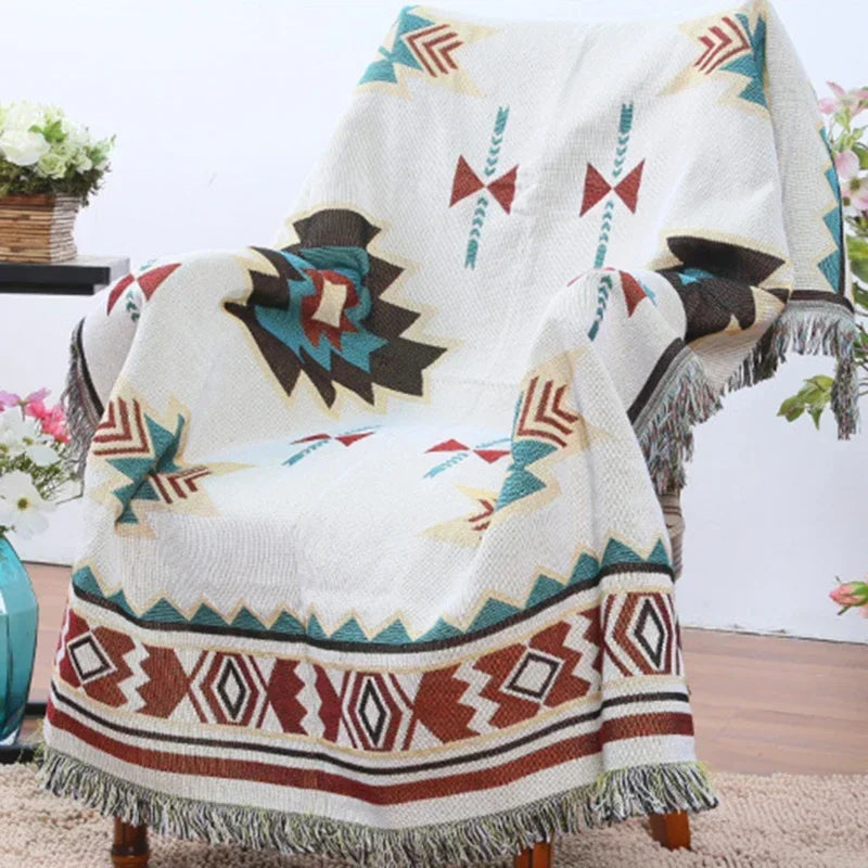 Couverture Indienne fauteuil