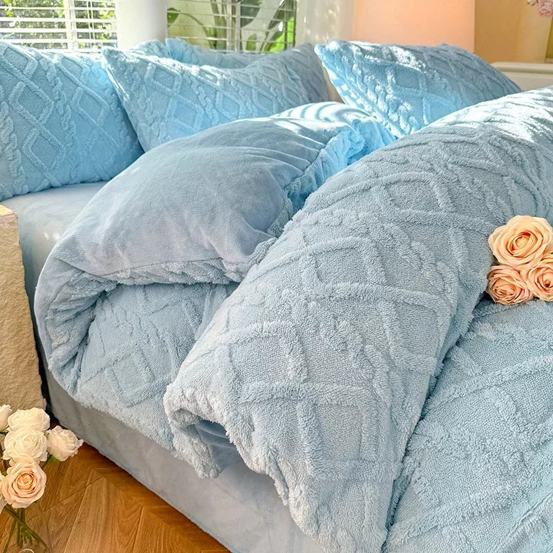 Couverture Polaire bleu ciel