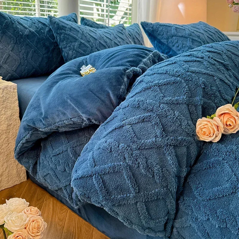 Couverture Polaire bleu marin