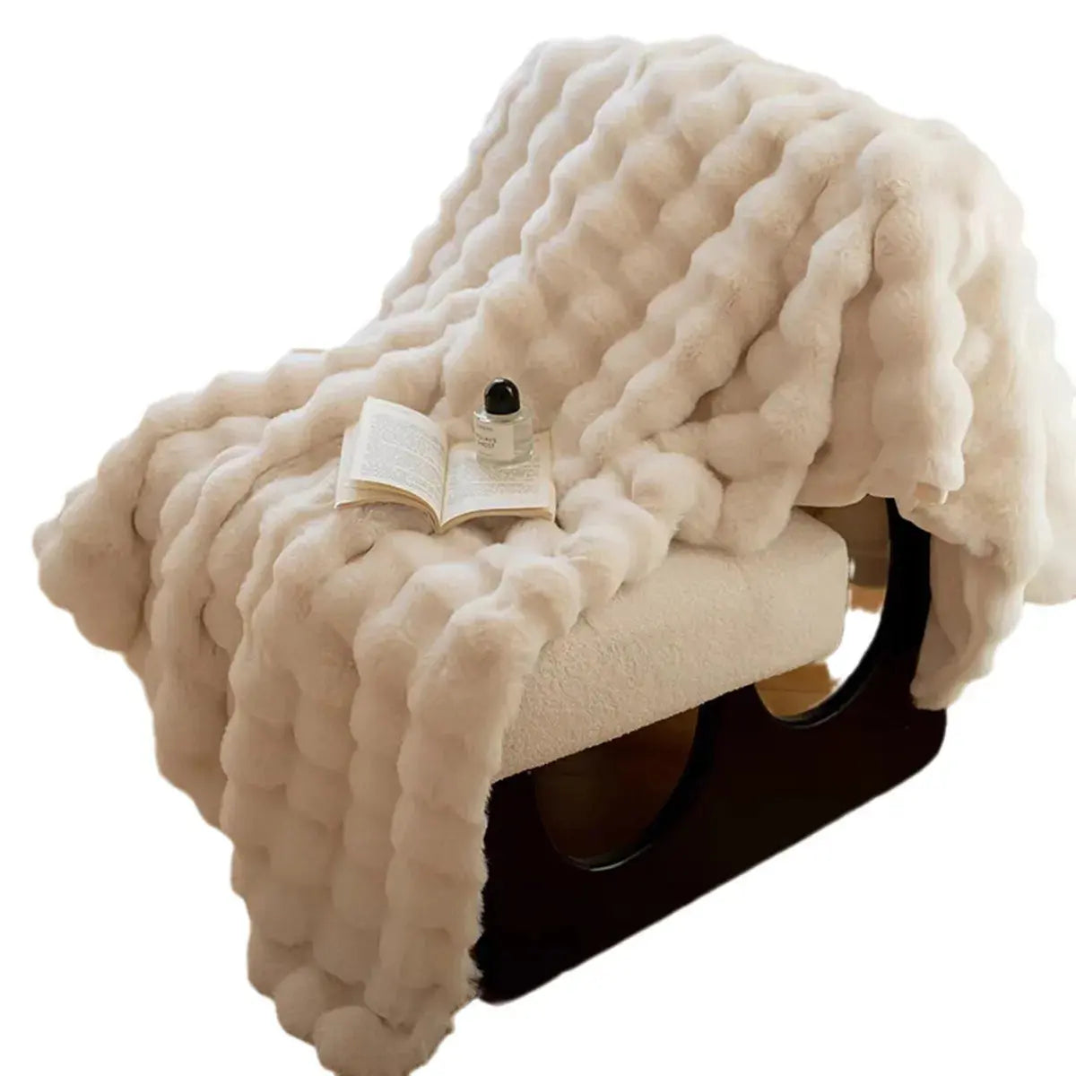 Couverture Polaire Épaisse Beige