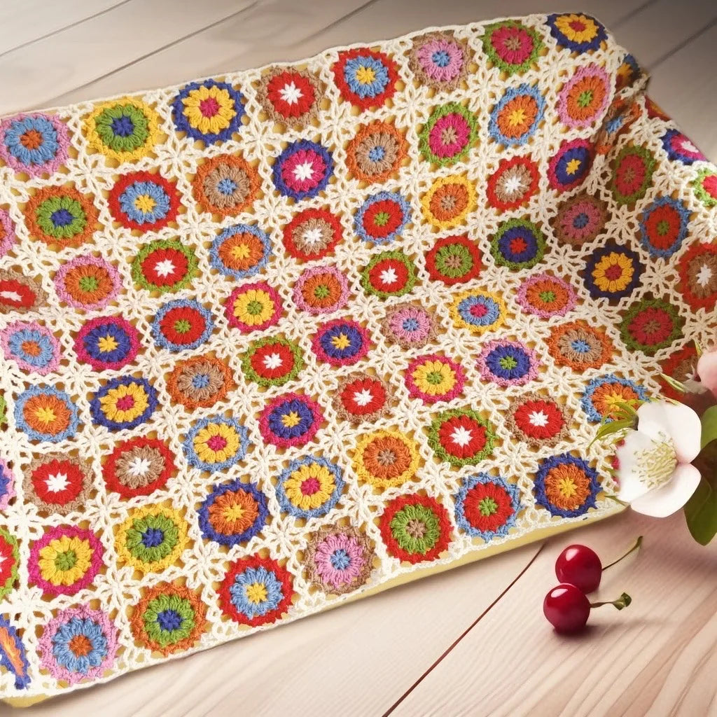 Couverture au crochet faite à la main-canapé