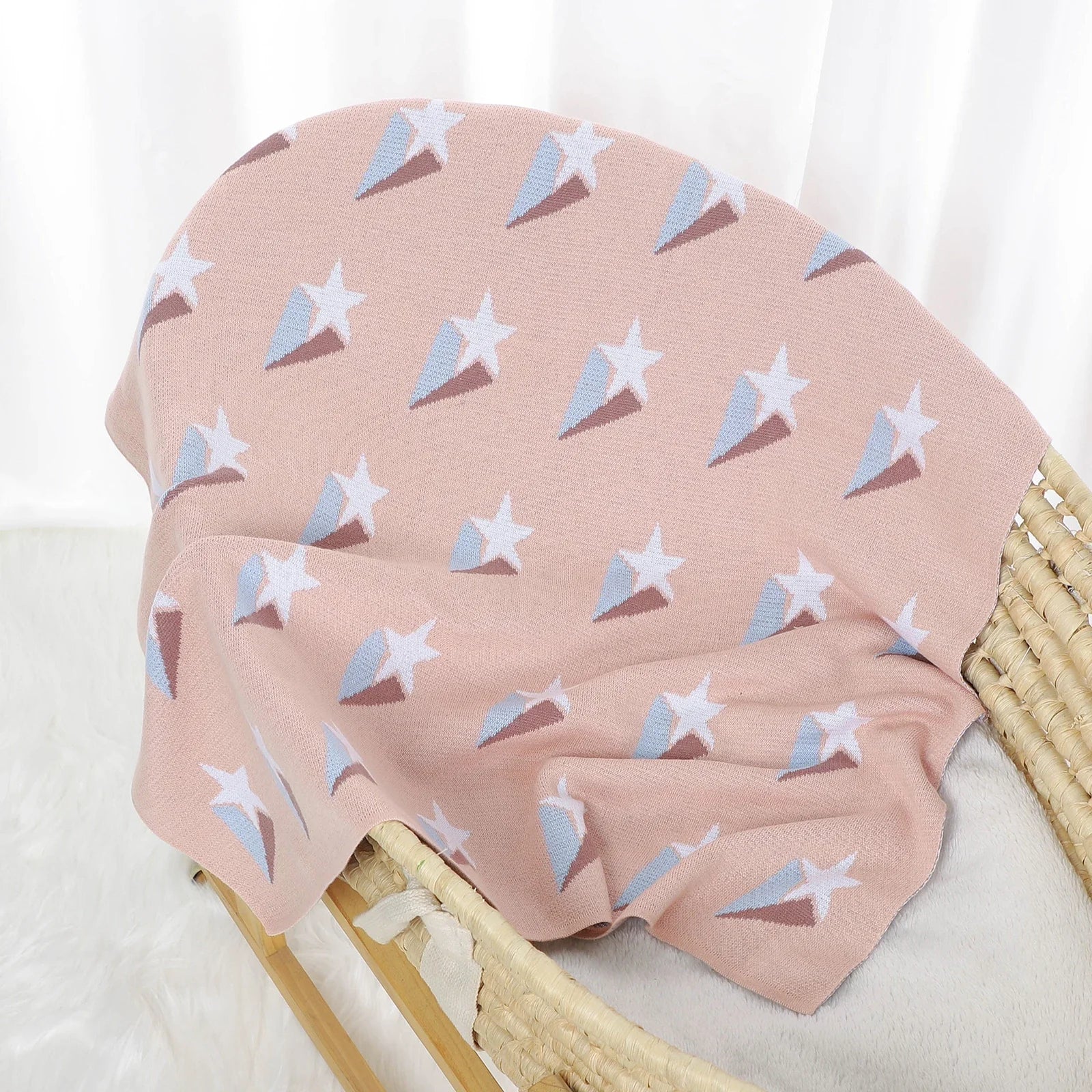 Couverture bébé étoile berceau