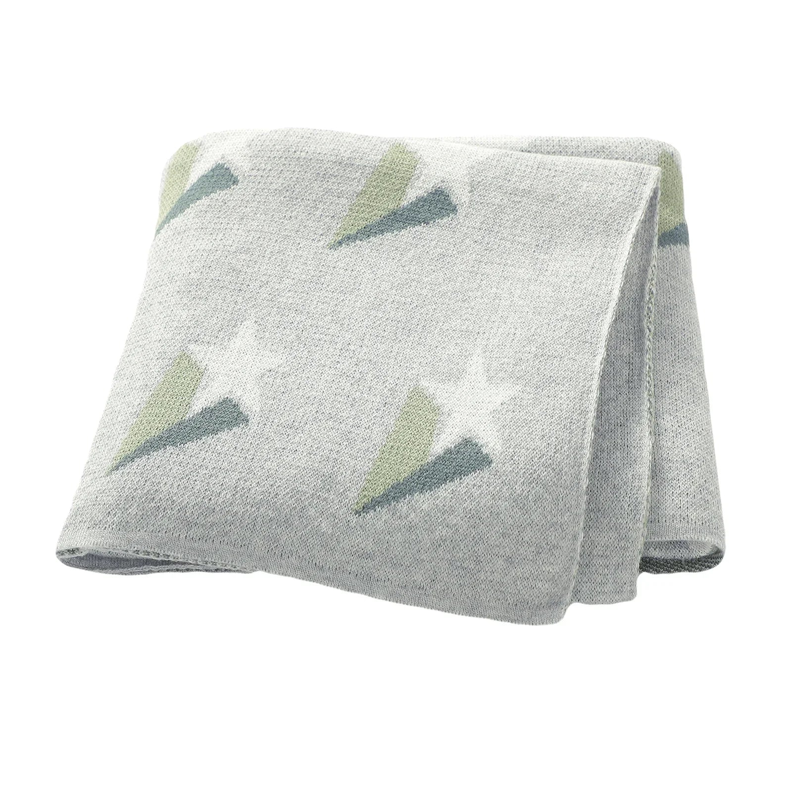 Couverture bébé étoile gris perle