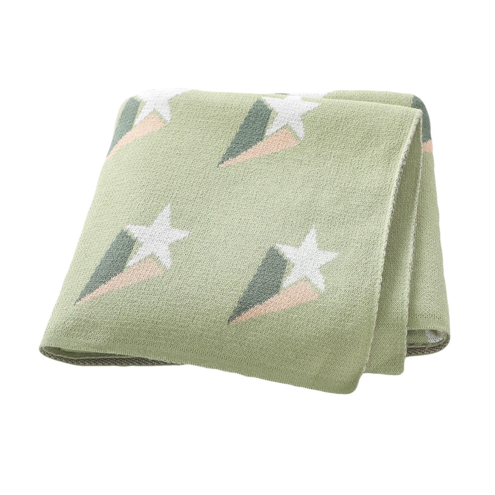 Couverture bébé étoile vert