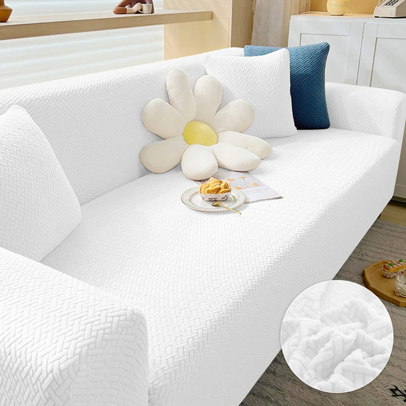 Couverture canapé blanc
