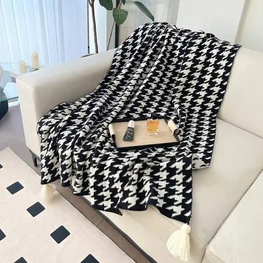 Couverture canapé en tricot