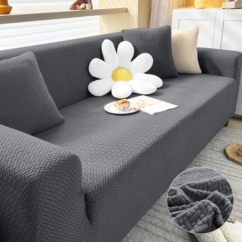 Couverture canapé gris foncé