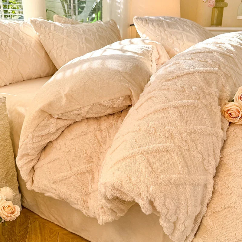 Couverture chaude beige