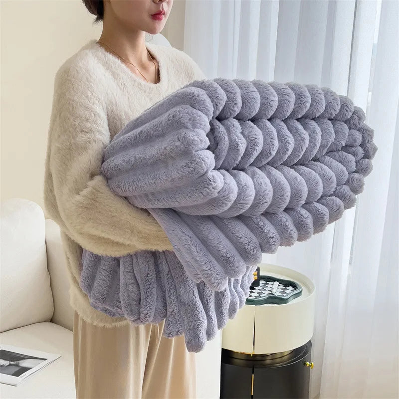 Couverture chaude d'hiver gris