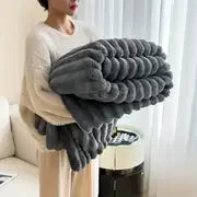Couverture chaude d'hiver gris foncé
