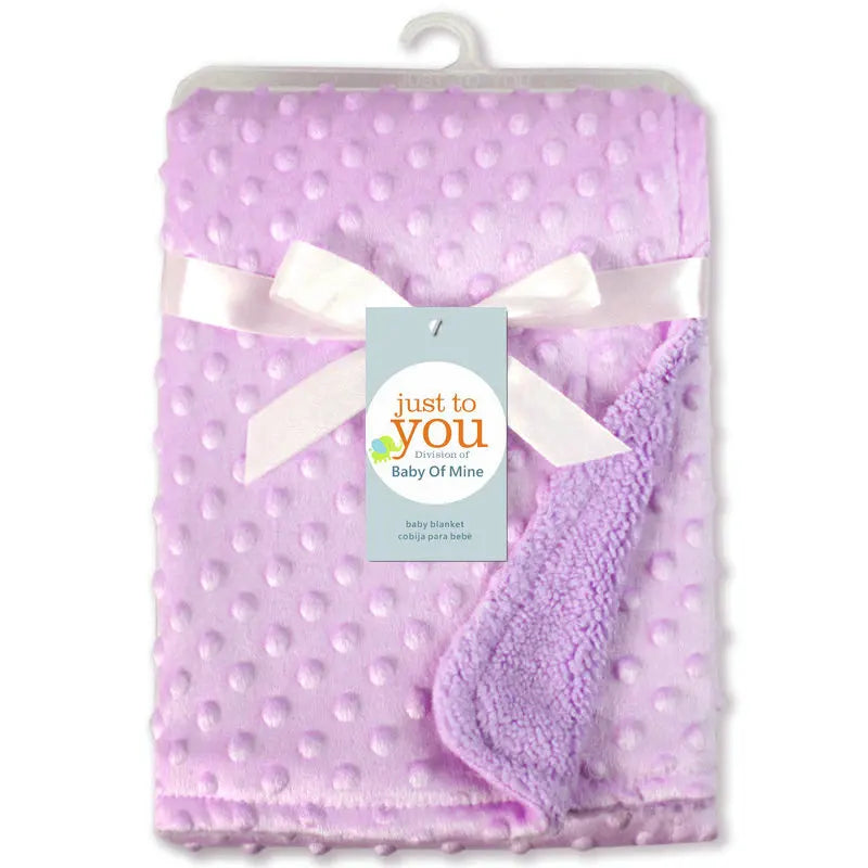 Couverture chaude à double couche pour bébé violet
