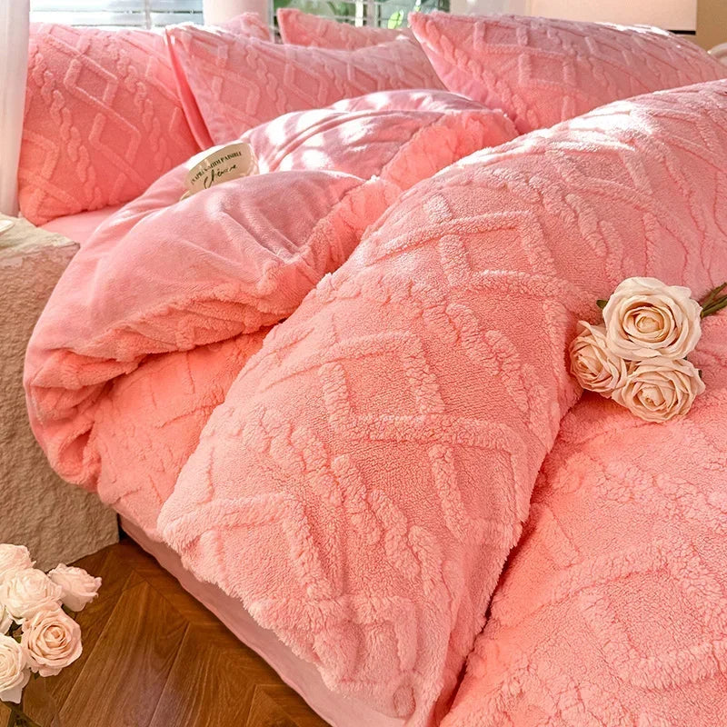 Couverture chaude rose