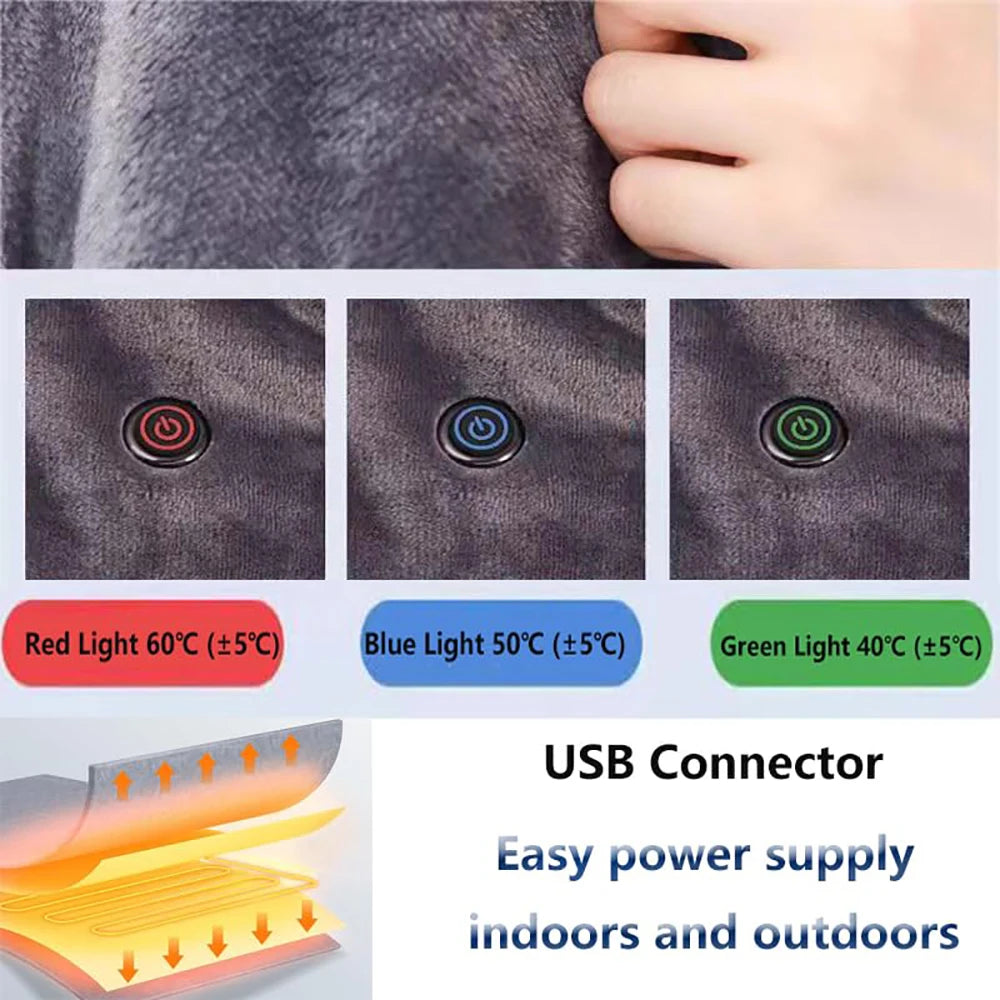 Couverture chauffante USB