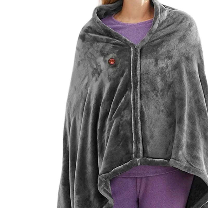 Couverture chauffante sans fil gris