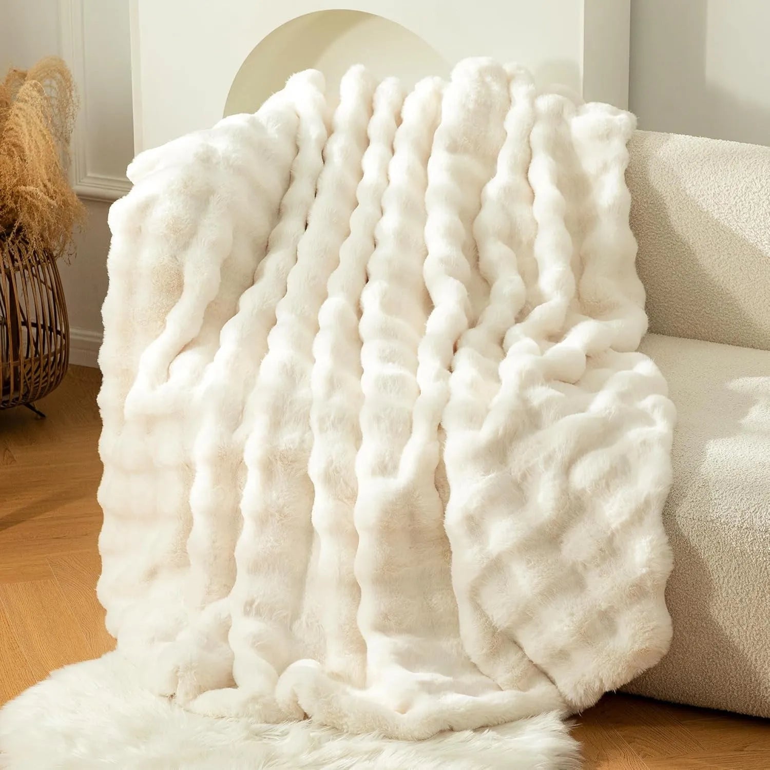 Couverture cosy blanche